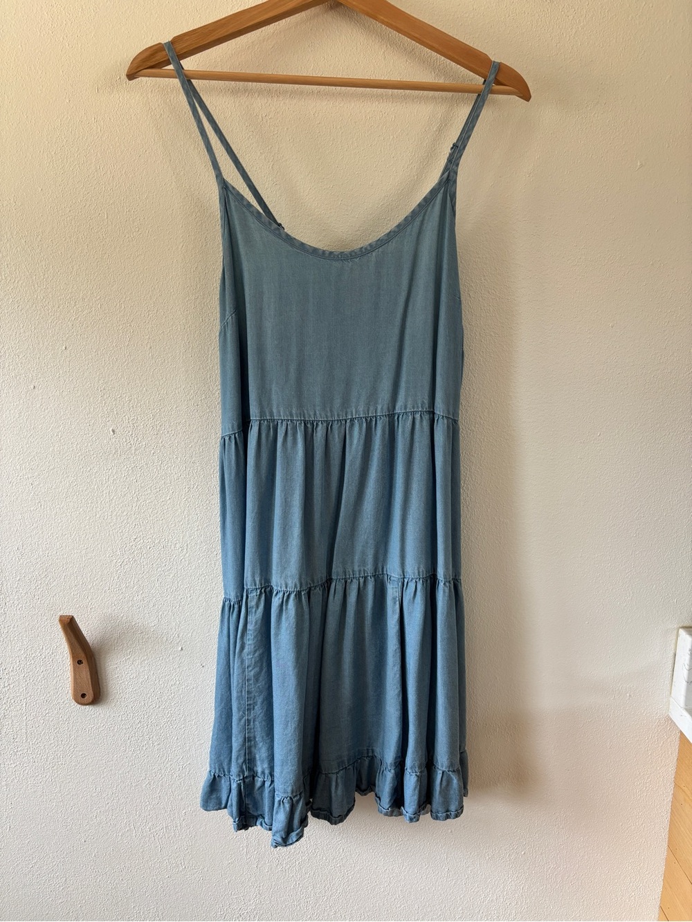 Mossimo Supply Co. Light Blue Chambray Dress with Spaghetti Straps